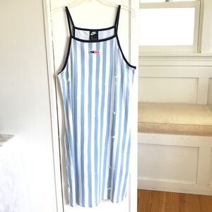 NIKE Striped Knit Cami Dress Sportswear Blue White Women’s Size XL